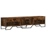 vidaXL Meuble TV chêne fumé 180x34x41 cm bois d'ingénierie
