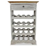 vidaXL Casier à bouteilles Bois massif de récupération 55 x 23 x 85 cm