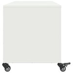 vidaXL Meuble TV blanc 100 5x39x43 5 cm acier laminé à froid