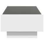 vidaXL Table basse avec LED blanc 90x50x30 cm bois d'ingénierie