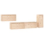 vidaXL Meubles TV 4 Pièces Bois massif de pin