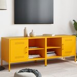 vidaXL Meubles TV 2 Pièces jaune moutarde 68x39x50 5 cm acier