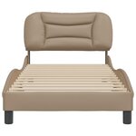 vidaXL Cadre de lit avec tête de lit Cappuccino 90x190 cm Similicuir