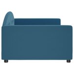 vidaXL Lit de repos sans matelas bleu 100x200 cm velours