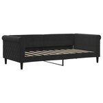 vidaXL Lit de jour avec lit gigogne noir 90x190 cm velours
