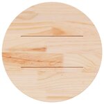 vidaXL Dessus de table Ø60x2 5 cm Bois de pin massif