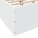 vidaXL Cadre de lit Blanc 140x190 cm bois d'ingénierie