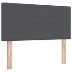 vidaXL Lit Box Spring avec Matelas & LED Gris foncé 80x200 cm Tissu en velours côtelé