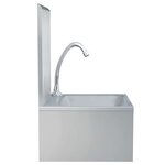 vidaXL Lavabo de lavage avec robinet et distributeur de savon Inox