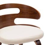 vidaXL Chaises à manger lot de 4 crème bois courbé et similicuir