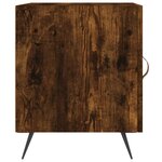 vidaXL Table de chevet chêne fumé 40x40x50 cm bois d'ingénierie