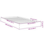 vidaXL Cadre de lit sans matelas sonoma gris 100x200 cm