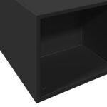 vidaXL Cadre de lit noir 140x200 cm bois d'ingénierie