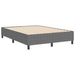vidaXL Lit Box Spring Gris clair 140x200 cm Tissu Corde