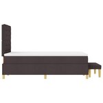 vidaXL Lit Box Spring avec Matelas & Banc Marron foncé 120x190 cm Tissu