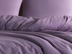 Parure de lit violette unie 140 x 200 cm