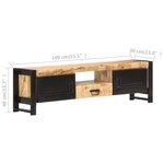 vidaXL Meuble TV 140x30x40 cm Bois de manguier brut