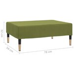 vidaXL Repose-pied Vert clair 78x56x32 cm Velours