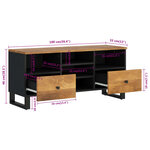 vidaXL Meuble TV 100x33x46 cm bois de manguier et d'ingénierie
