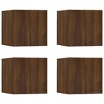 vidaXL Meubles TV muraux 4 Pièces Chêne marron 30 5x30x30 cm