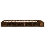 vidaXL Cadre de lit chêne fumé 90x190 cm bois d'ingénierie