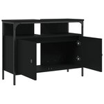 vidaXL Armoire lavabo de salle de bain noir 80x30x60 cm