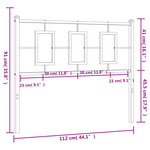 vidaXL Tête de lit métal blanc 100 cm