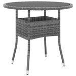 vidaXL Ensemble à manger de jardin 5 Pièces Résine tressée Gris