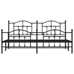 vidaXL Cadre de lit métal sans matelas avec pied de lit noir 193x203cm