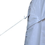 Tente barnum tonnelle de réception 798L x 392l x 280H cm polyéthylène imperméable 8 fenêtres et acier galvanisé robuste blanc
