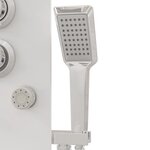vidaXL Panneau de douche Verre 25x47 5x130 cm Blanc