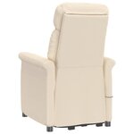 vidaXL Fauteuil inclinable électrique Beige Microfibre