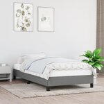 vidaXL Cadre de lit Gris foncé 100 x 200 cm Tissu