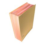 Parapheur Dos A Soufflets Forever - 20 Compartiments - Kraft Brun - X 5 - Exacompta