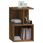vidaXL Tables de chevet 2 Pièces Chêne fumé 35x35x55 cm Bois d'ingénierie