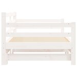 vidaXL Lit de jour avec lit gigogne blanc 90x190 cm bois de pin massif