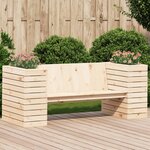 vidaXL Banc avec jardinières 167 5x60x65 cm bois massif de pin