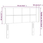 vidaXL Tête de lit à LED Crème 93x16x78/88 cm Tissu