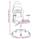 vidaXL Chaise de jeu de massage Blanc et rose Similicuir