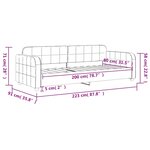 vidaXL Lit de repos sans matelas vert foncé 80x200 cm velours