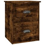 vidaXL Tables de chevet murales 2 Pièces chêne fumé 41 5x36x53 cm