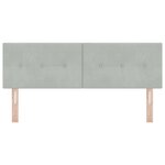 Tête de lit capitonnée gris clair 140 cm en velours