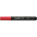 Marqueur pointe moyenne FREE acrylic T300 rouge foncé STABILO