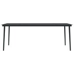 vidaXL Ensemble à manger de jardin avec coussins 7 Pièces Noir