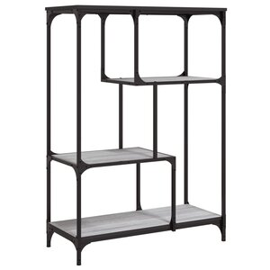 vidaXL Bibliothèque sonoma gris 81x36x115cm bois d'ingénierie et acier