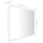 vidaXL Miroir à LED de salle de bain Blanc 60x8 5x37 cm Acrylique