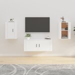 vidaXL Meubles TV muraux 2 Pièces Blanc 40x34 5x60 cm
