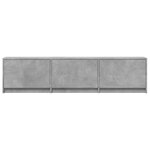 vidaXL Meuble TV avec LED gris béton 165x34x40 cm bois d'ingénierie