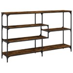 vidaXL Table console chêne fumé 160x32x95 cm bois d'ingénierie