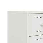 vidaXL Table de chevet blanc 36x39x43 5 cm acier